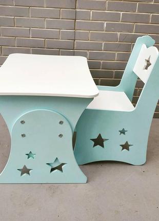Детский комплект столик и стульчик "звезды"