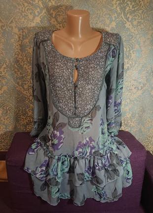 Красива блуза жіноча сукня блузка блузочка розмір 44/462 фото