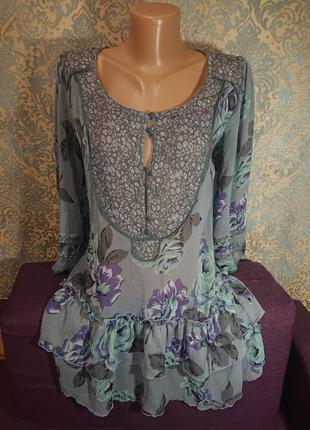 Красива блуза жіноча сукня блузка блузочка розмір 44/464 фото