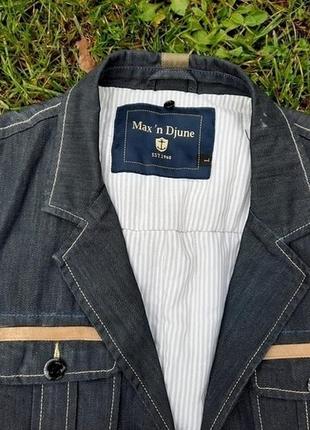 Чоловічий джинсовий піджак max'n djune.3 фото