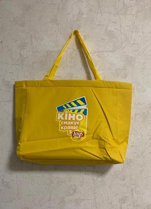 Большая желтая пляжная сумка1 фото