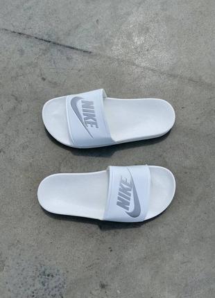 Жіночі літні білі шльопанці nike slides 🆕 женские шлепанцы найк8 фото