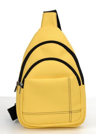 Женская сумка слинг через плечи brooklyn желтая9 фото