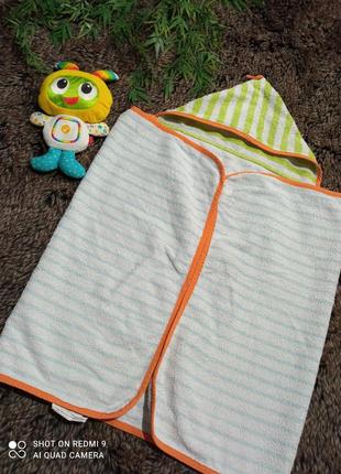 Детское махровое полотенце с капюшоном1 фото