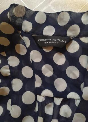 Блузка в горошок , чорно-білий, легка3 фото