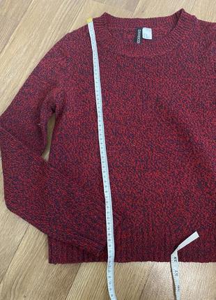 Бордовый базовый качественный свитер xs s m7 фото
