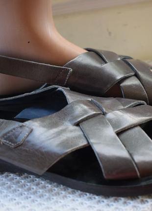 Кожаные шлепанцы итальянские сандали сандалии босоножки albero italy р. 41 28 см3 фото