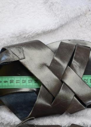 Кожаные шлепанцы итальянские сандали сандалии босоножки albero italy р. 41 28 см8 фото