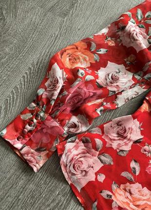 Оригинал, невероятно красивая брендовая блуза в цветы от guess8 фото