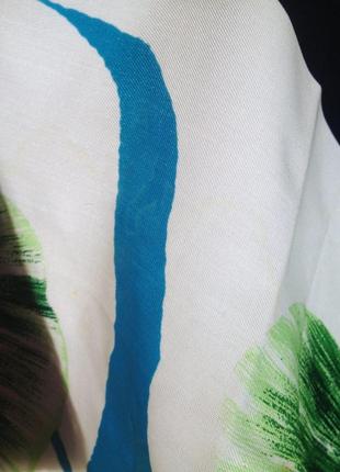 Ярчайший платок в цветы шелковый люкс бренд lanvin paris8 фото