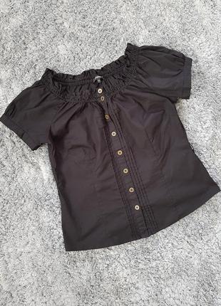 Блуза зі спущеними рукавами, блуза з коротким рукавом, блуза с короткими рукавами1 фото