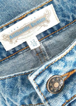 Стильна джинсова спідничка міні з необробленим низом_# 3975 фото