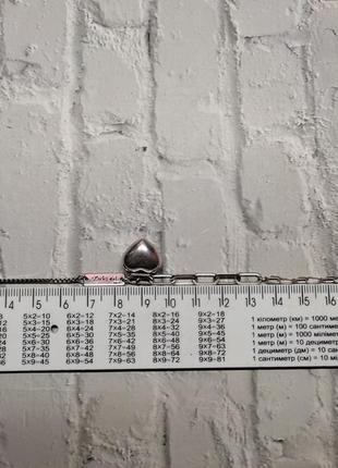 Браслет серебро 925 любовь ❤️ сердце красивый браслет подвеска сердце 2