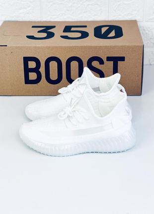 Кроссовки женские мужские adidas yeezy boost 350 white кросовки летние адидас изи буст 3503 фото