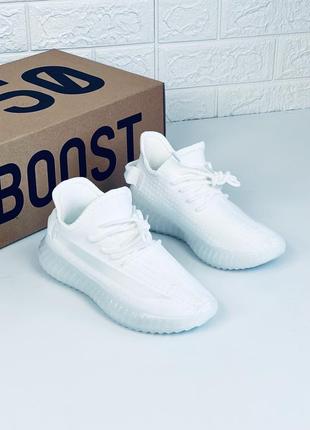 Кроссовки женские мужские adidas yeezy boost 350 white кросовки летние адидас изи буст 3502 фото