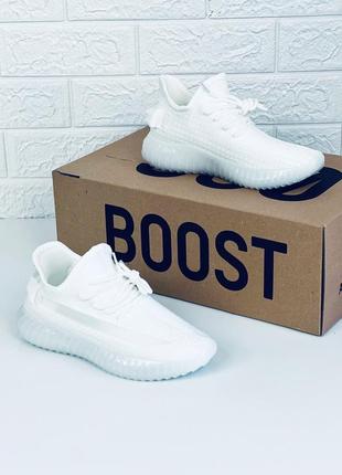 Кроссовки женские мужские adidas yeezy boost 350 white кросовки летние адидас изи буст 3507 фото