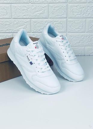Кросівки чоловічі літні сітка reebok classic кросівки рібок класік літо білі