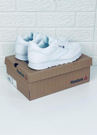 Кросівки чоловічі літні сітка reebok classic кросівки рібок класік літо білі8 фото