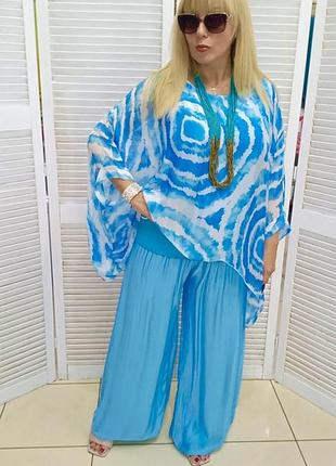 Костюм брючный италия люкс качество палаццо3 фото