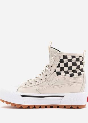 Черевики зимові жіночі vans ua checkerboard sk8-hi gore-tex mte 3