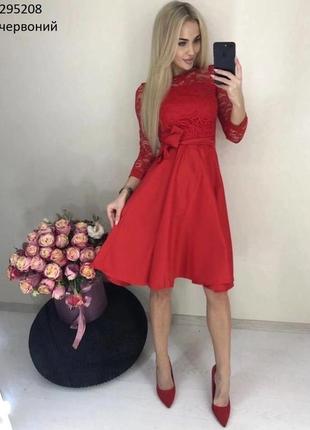Святкова вечірня сукня червоне, чорне 42,44,46