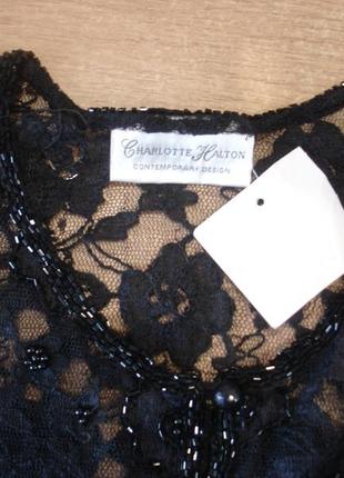 Длинная гипюрова  блузка -туника с разрезами  "  charlotte halton " 48\ 50 р индия6 фото