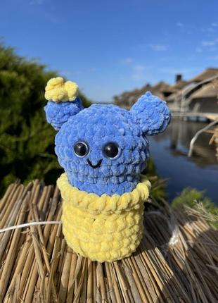 Іграшка/игольниц кактус з плюшевою пряжі