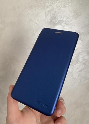 Синій чохол книжка на магніті для samsung galaxy a01 core