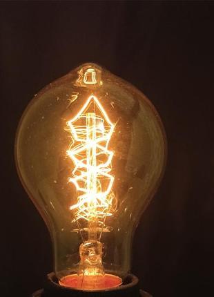 Оригінал настільна еко лофт лампа нічник ручної роботи з лампочкою едісона+благодійність6 фото