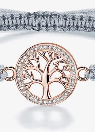 Браслет бренду j. andear «дерево життя» позолочене золотом срібло 925 проби та нитка нефриту