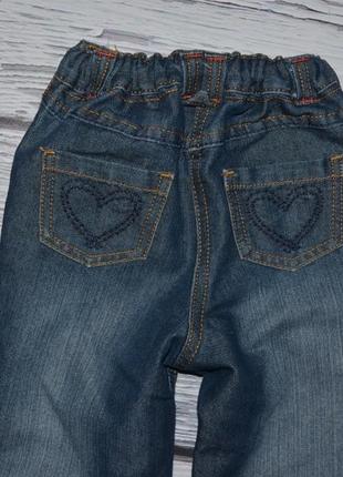 Фірмові джинси труби сердечка для моднявок 1 - 2 року 86 - 92 см4 фото