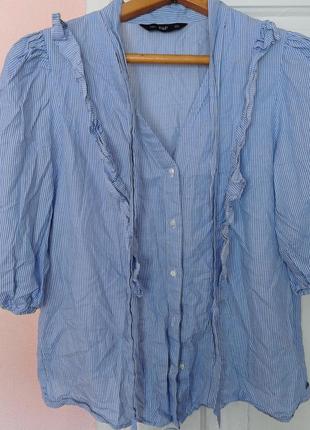 Легенька блуза в полоску рюш