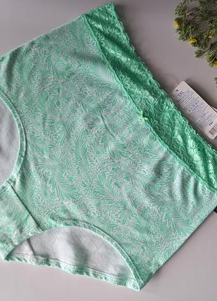 Вишукані жіночі трусики кеу 928 розмір 3хл-хххл- 54 високі бавовняні з мереживом кей