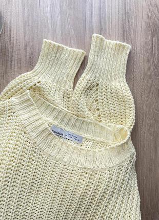 Желтый вязанный свитер3 фото