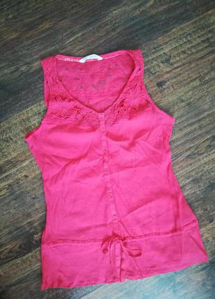 Яркая, легкая блуза коралового цвета