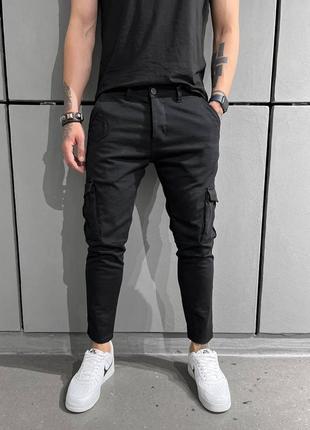 Джинсы джоггеры карго мужские черные турция / джинси джогери чоловічі штаны штани чорні турречина