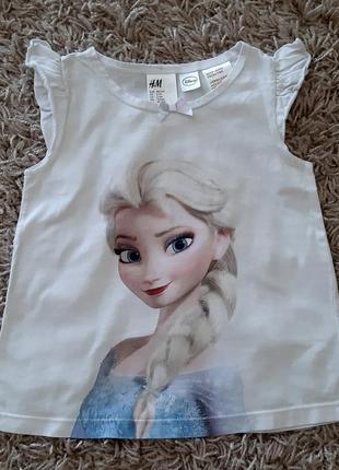 Майка, футболка h&m frozen 98/104 розміру.4 фото