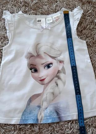 Майка, футболка h&m frozen 98/104 розміру.8 фото