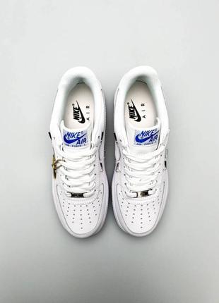 Кожаные кроссовки nike air force 1 lx crome swooshes white9 фото