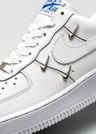 Кожаные кроссовки nike air force 1 lx crome swooshes white7 фото