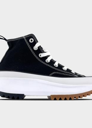 Converse run star hike black white.