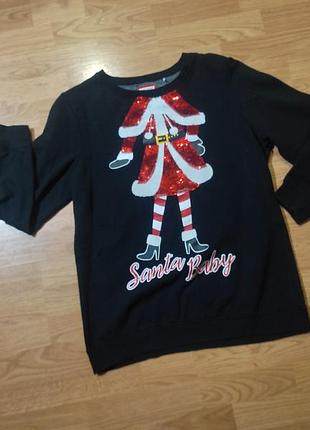 Свитшот новогодний новый год новий рік новорічний  толстівка толстовка santa baby