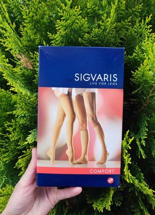 Компресійні гольфи sigvaris comfort 2 клас компресії закритий носок1 фото