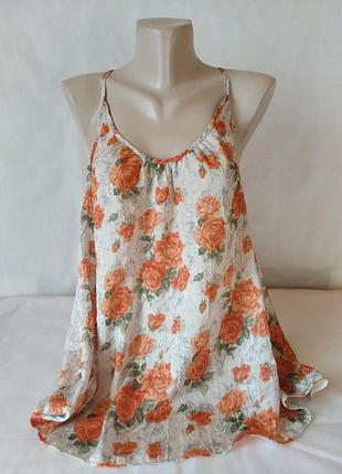 Майка широкий крой принт цветок 1 грн