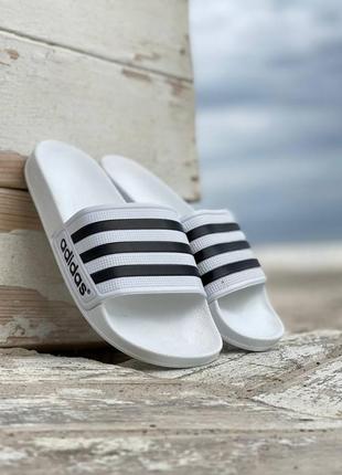 Шльопанці Чоловічі adidas білі з чорним
