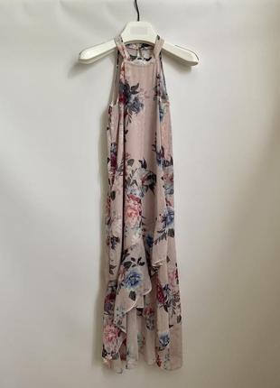 Шифонова сукня в літні квіти міді lipsy1 фото