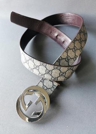 Gucci monogram belt кожаный ремень2 фото