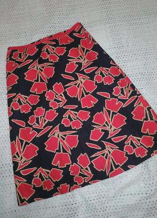 Роскошная льняная юбка плотный лен от laura ashley новая м5 фото