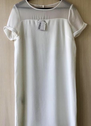 Белое прямое платье promod / m