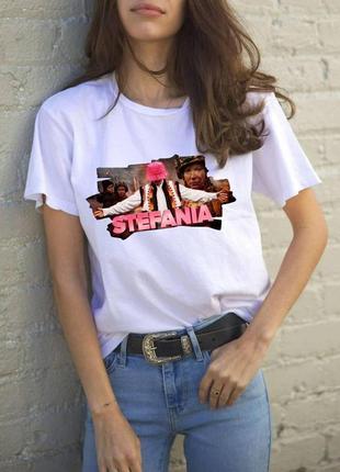 Женская футболка "stefania" из вискозы норма и полубатал